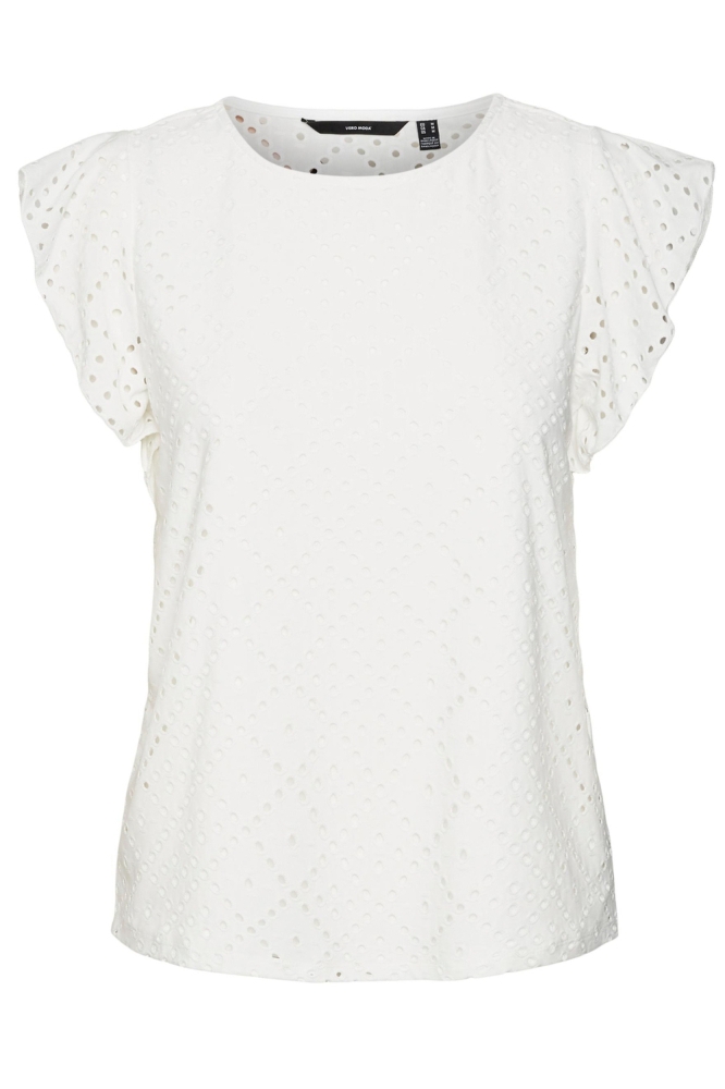 VMTASSA SL FRILL TOP NOOS 10286067 Snow White